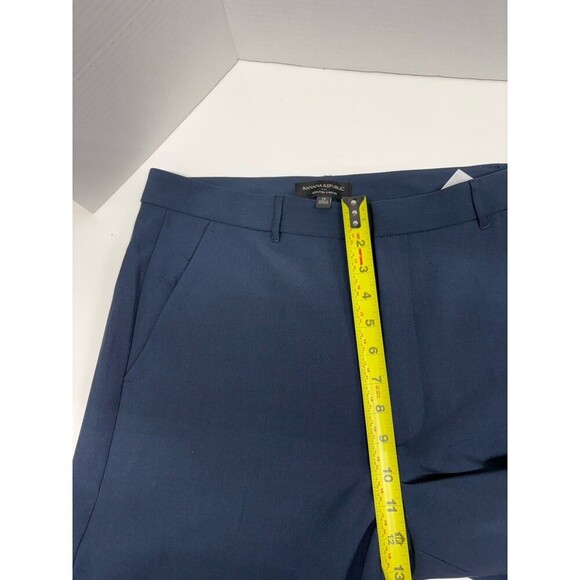 Banana Republic Dress Pants Womens 12 Sculpted Stretch Straight Navy high Rise - Picture 5 of 7